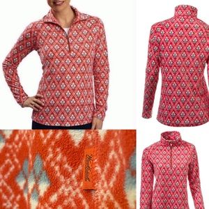 Woolrich Colwin 1/2 Zip Print Coral Fleece xxl